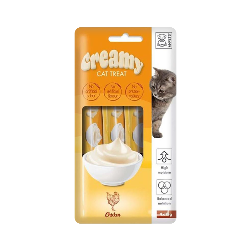 M-Pets Creamy Tavuk Etli Kedi Ödülü (4 x 15 g)