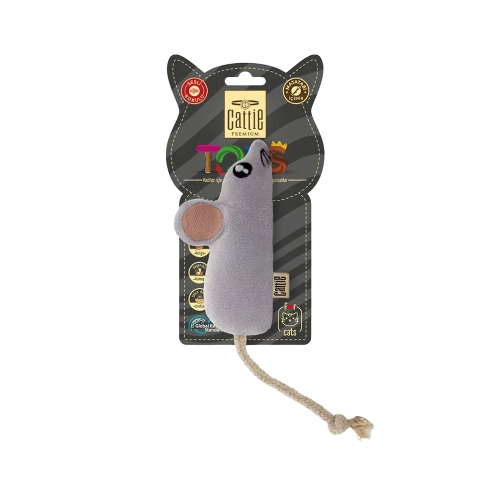 Cattie Matatabi İçerikli Fare Kedi Peluş Oyuncağı (11 cm)
