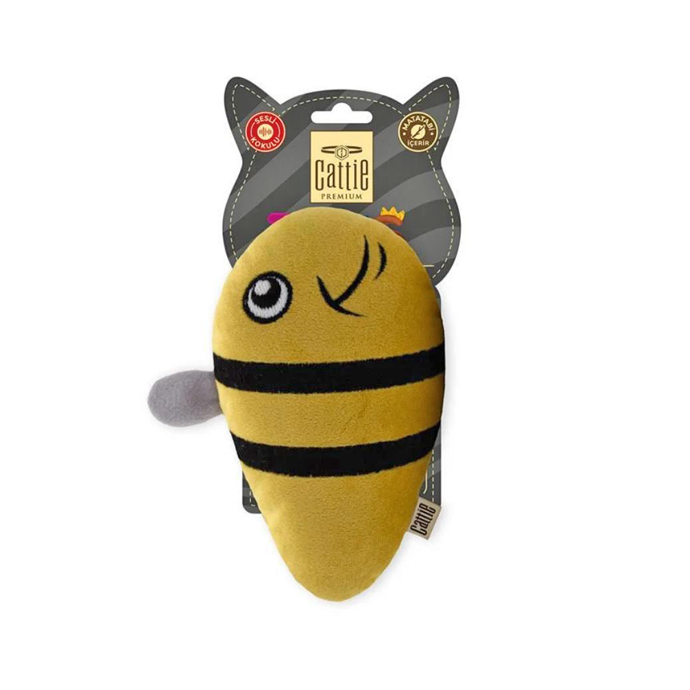 Cattie Matatabi İçerikli Kedi Oyuncağı Peluş Arı (15 cm)
