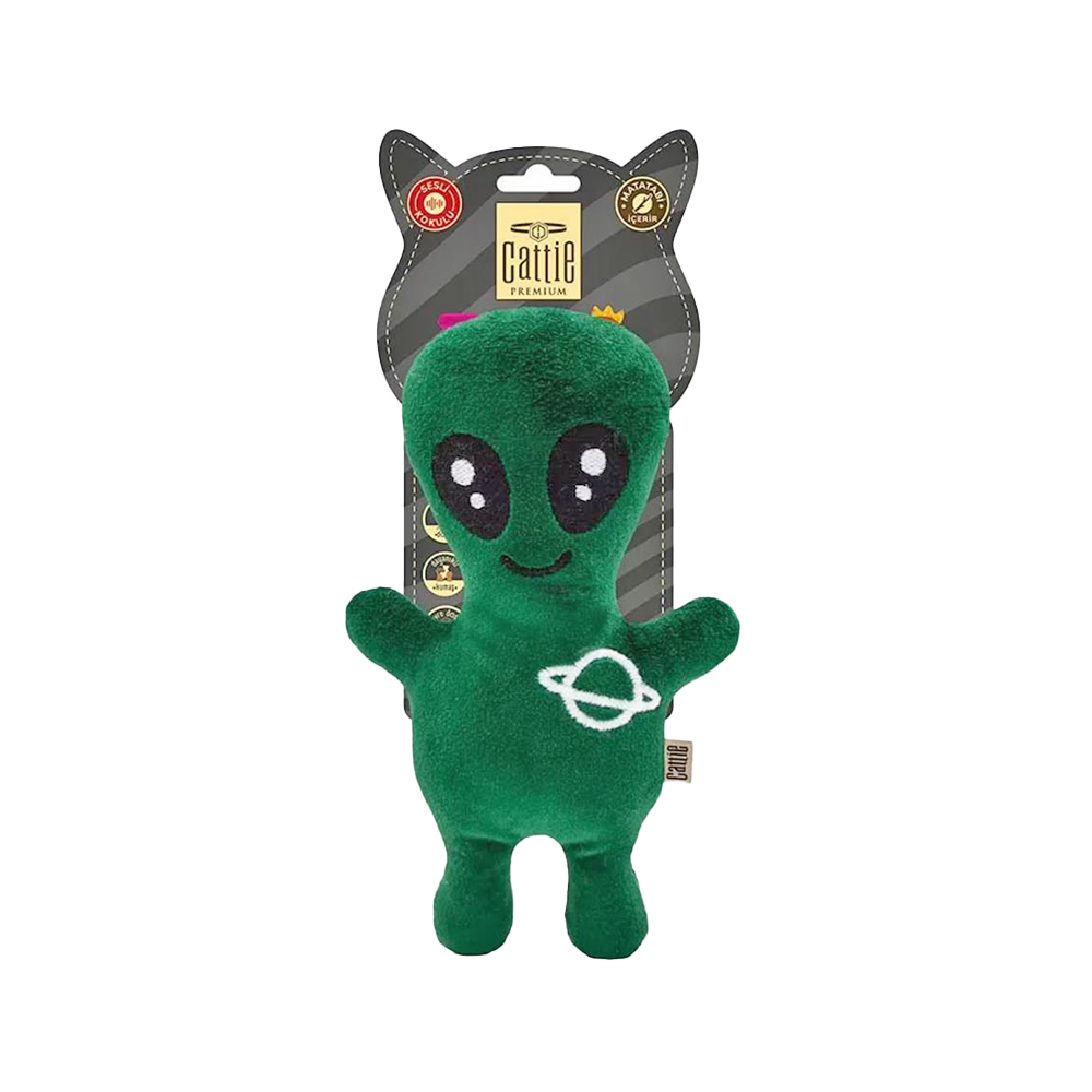 Cattie Matatabi İçerikli Kedi Oyuncağı Peluş Uzaylı (20 cm)