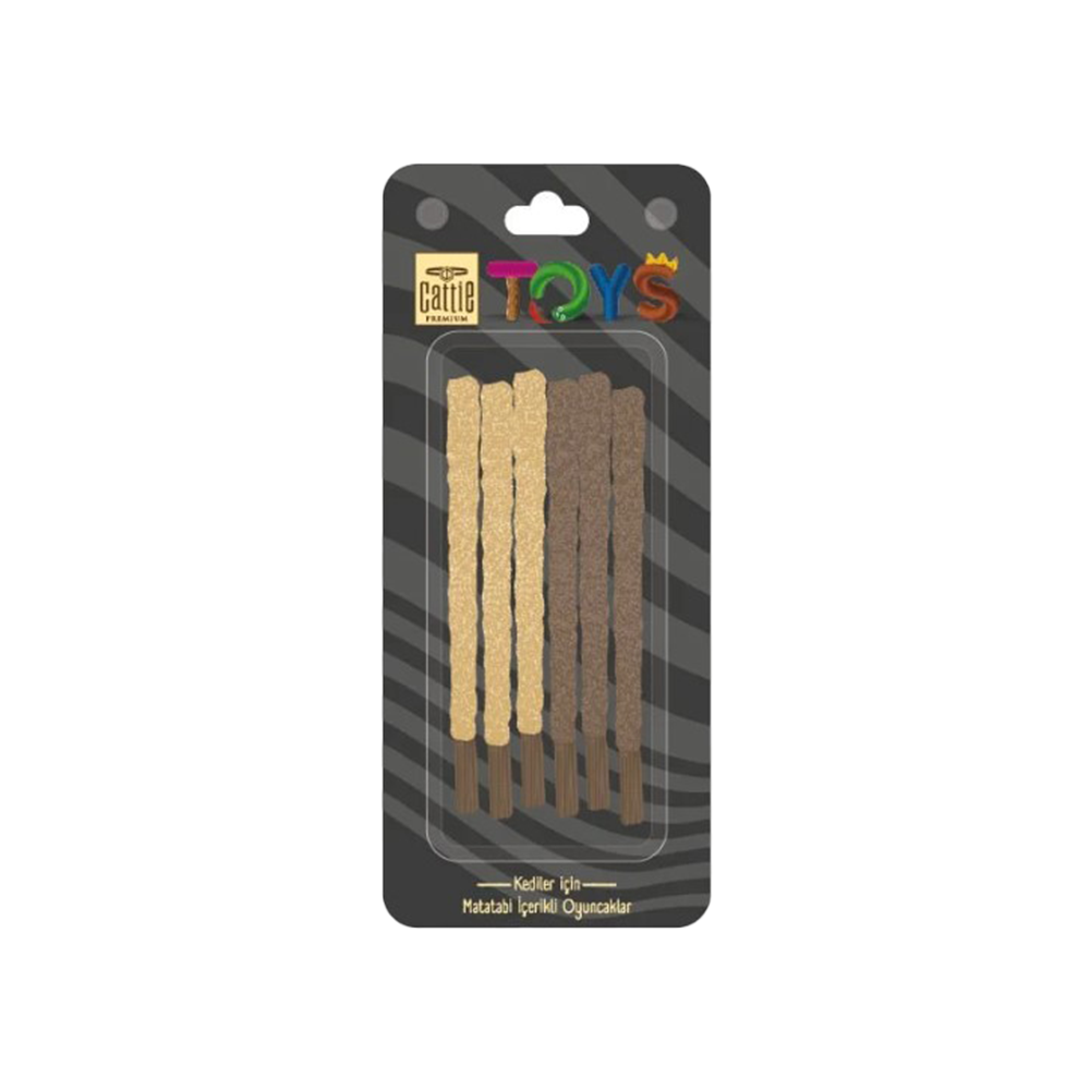 Cattie Matatabi İçerikli Kaplamalı Çubuk Kedi Oyuncağı (6'lı - 12 cm)