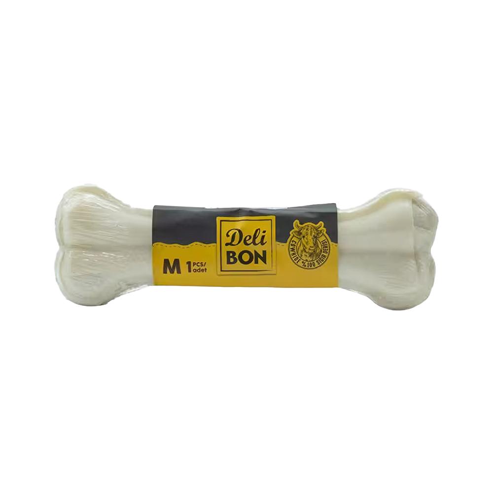 Deli Bon Beyaz Deri Press Köpek Çiğneme Kemiği (1 x 15 cm)