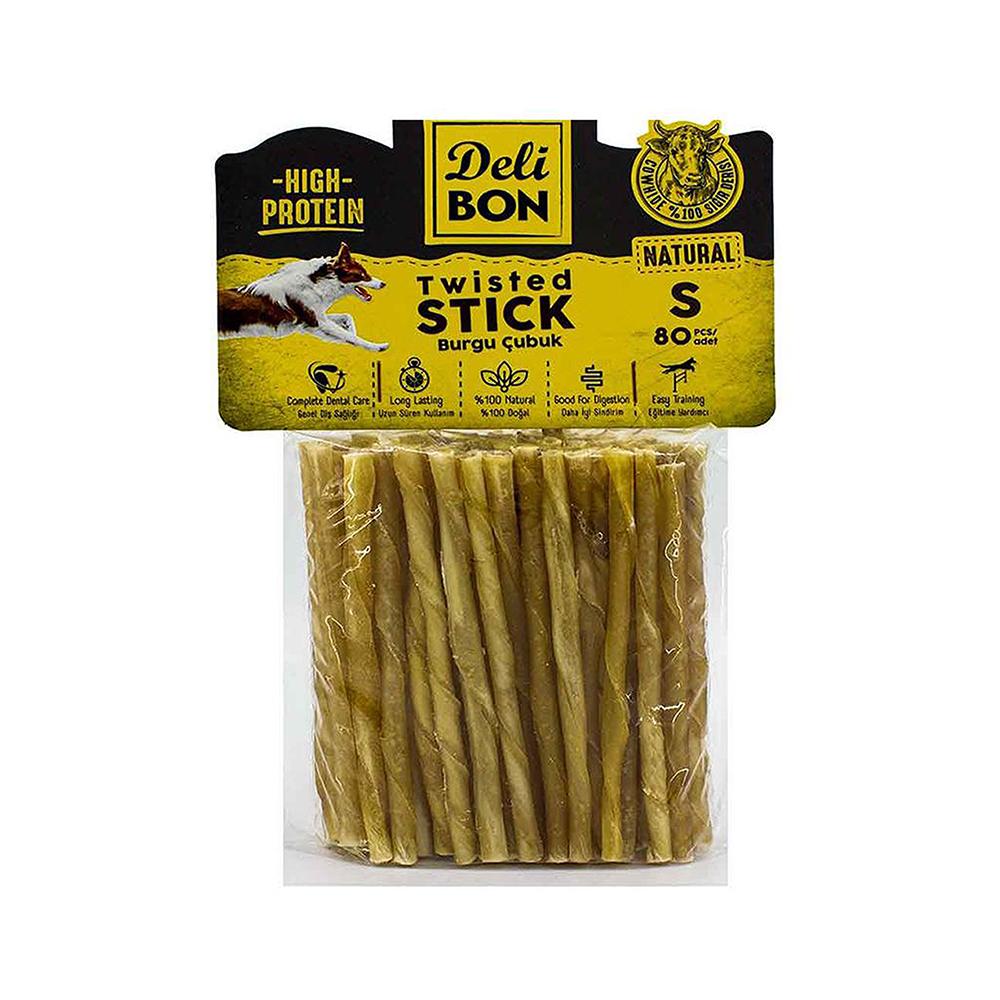 Deli Bon Deri Natural İnce Burgu Çubuk Köpek Ödülü (80'li)