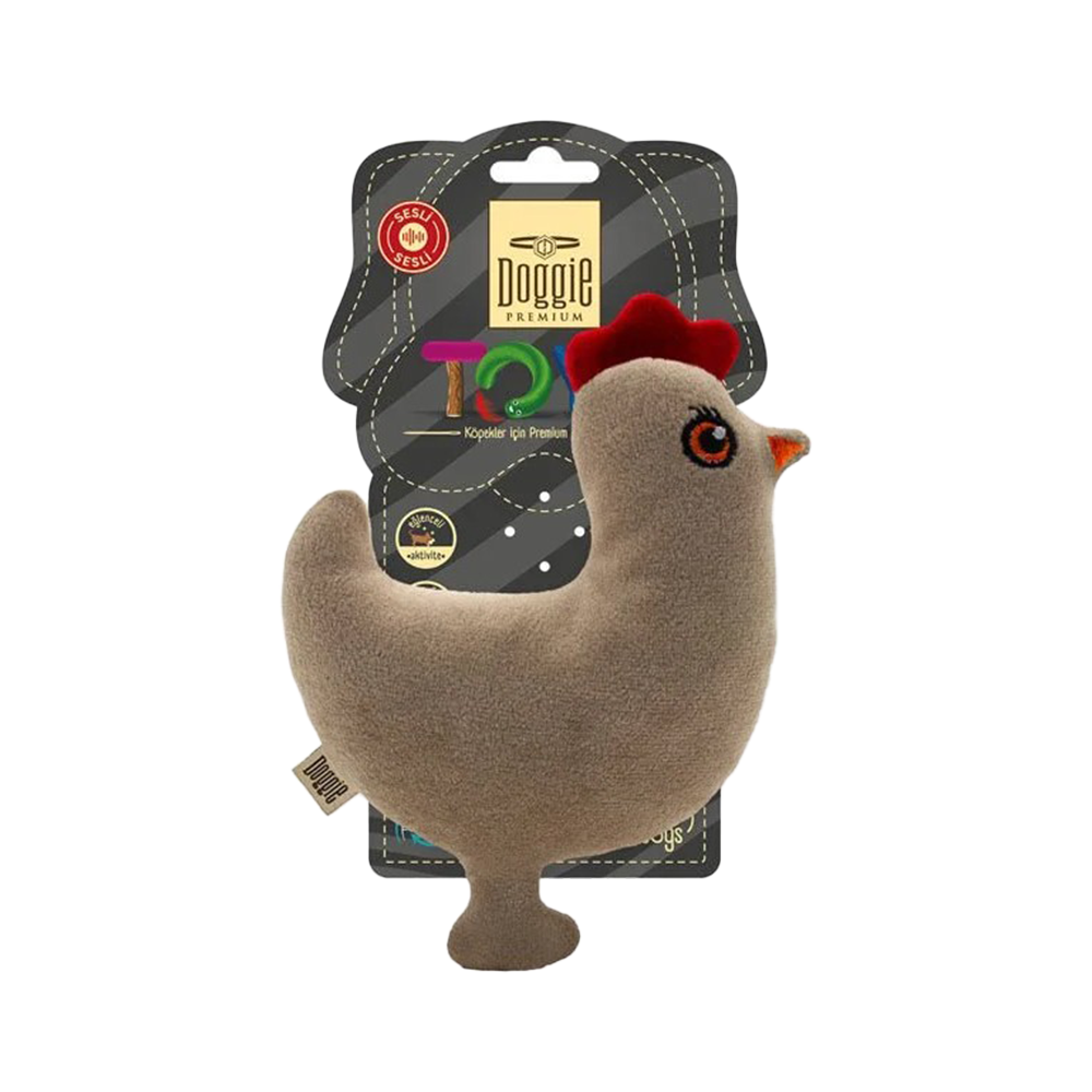 Doggie Peluş Tavuk Figürlü Köpek Oyuncağı (15 cm)