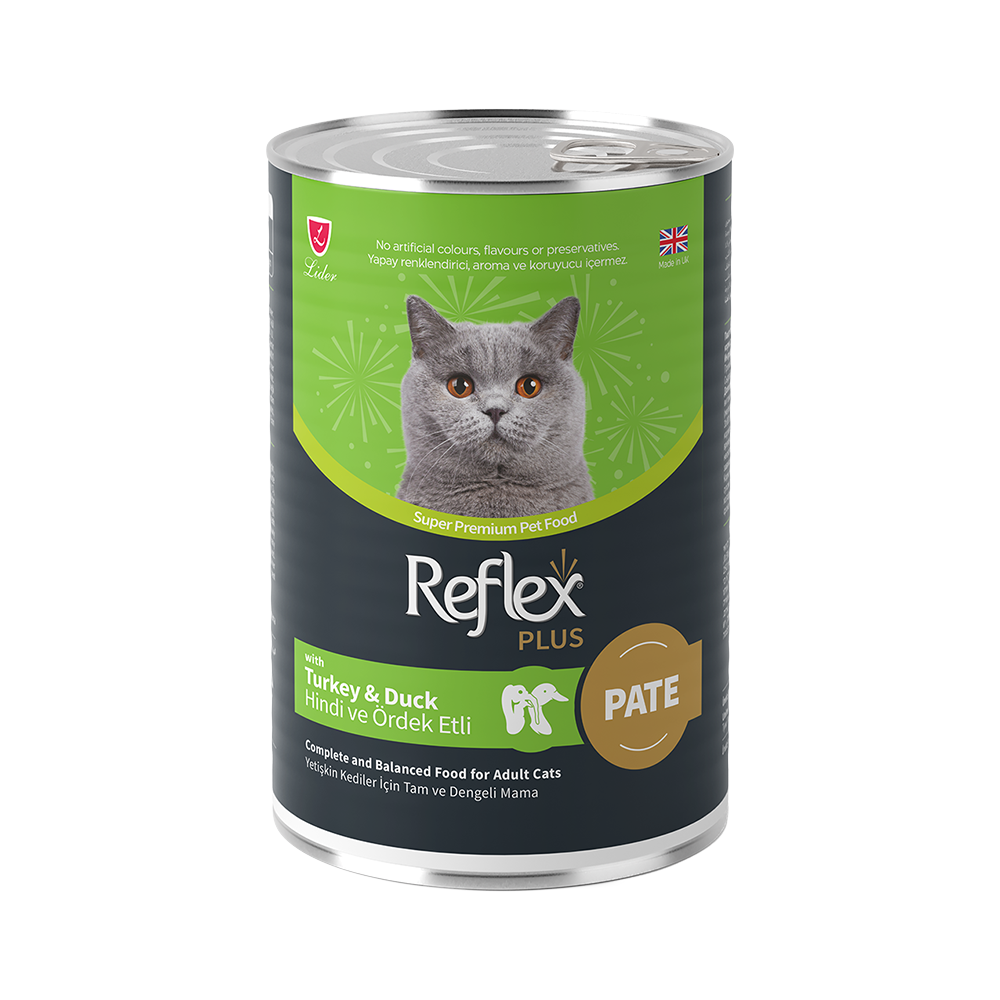 Reflex Plus Pate Hindi Etli ve Ördek Etli Yetişkin Kedi Maması  (395 g)