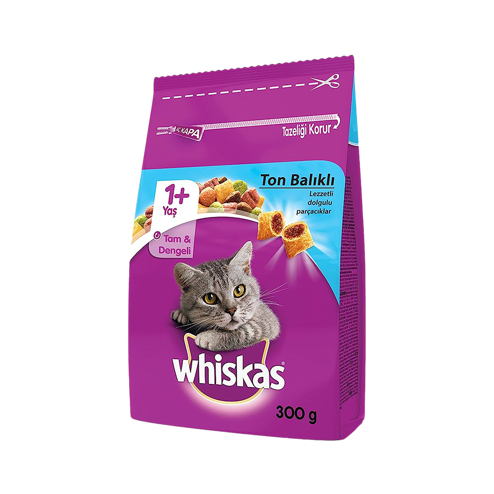 Whiskas Ton Balıklı ve Sebzeli Yetişkin Kedi Maması (300 g)