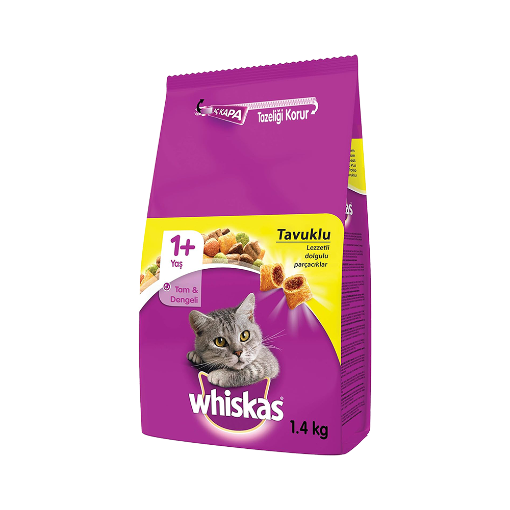Whiskas Tavuk Etli ve Sebzeli Kedi Maması (1,4 kg)