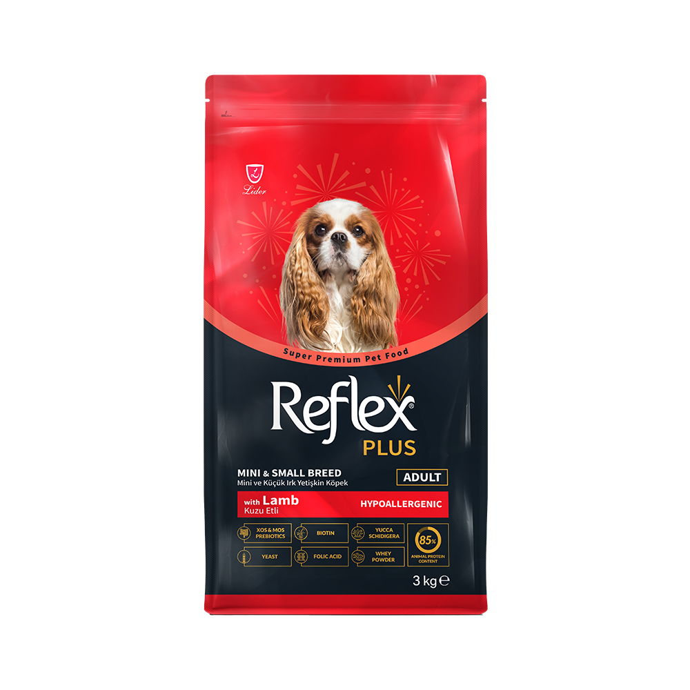 Reflex Plus Kuzu Etli Mini ve Küçük Irk Yetişkin Köpek Maması (3 kg)