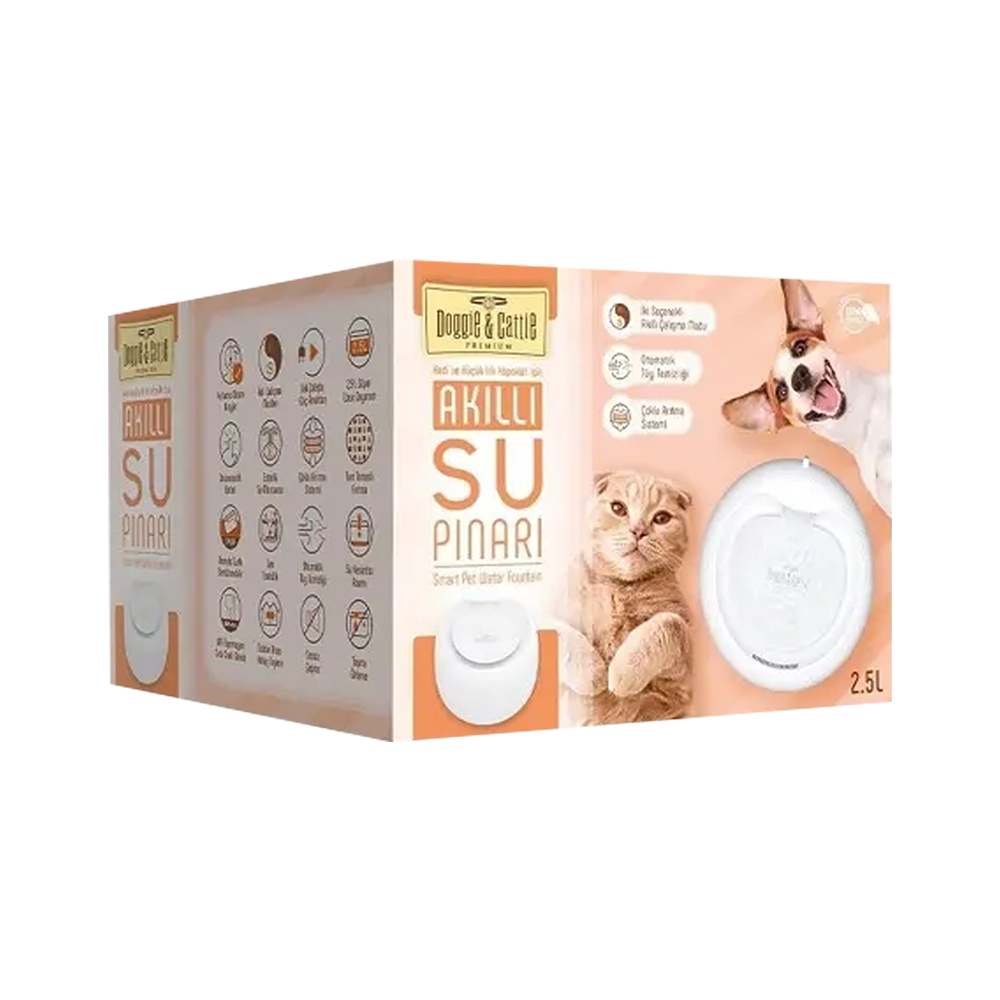 Doggie Premium Kedi ve Küçük Irk Köpekler İçin Akıllı Su Pınarı