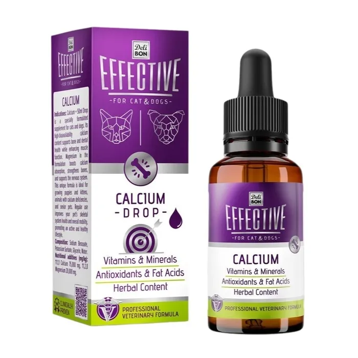Effective Kedi Ve Köpek Takviye Ürünleri Kalsiyum 50 Ml