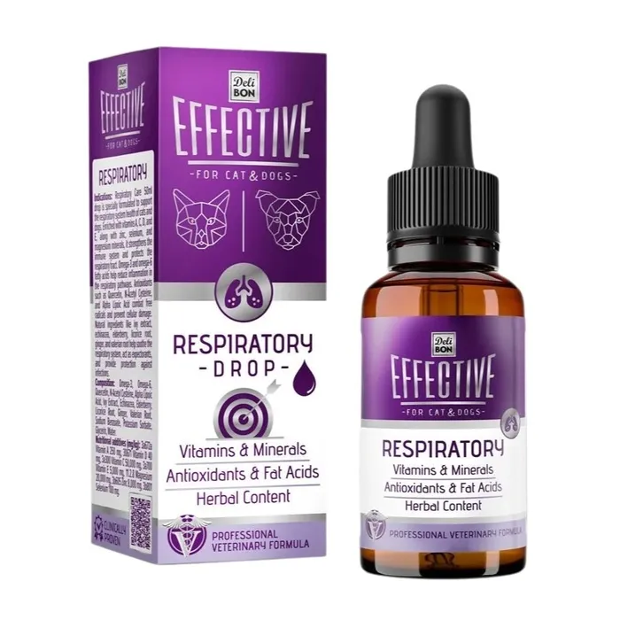 Effective Kedi Ve Köpek Takviye Ürünleri Solunum Sistem Sağlığı 50 Ml