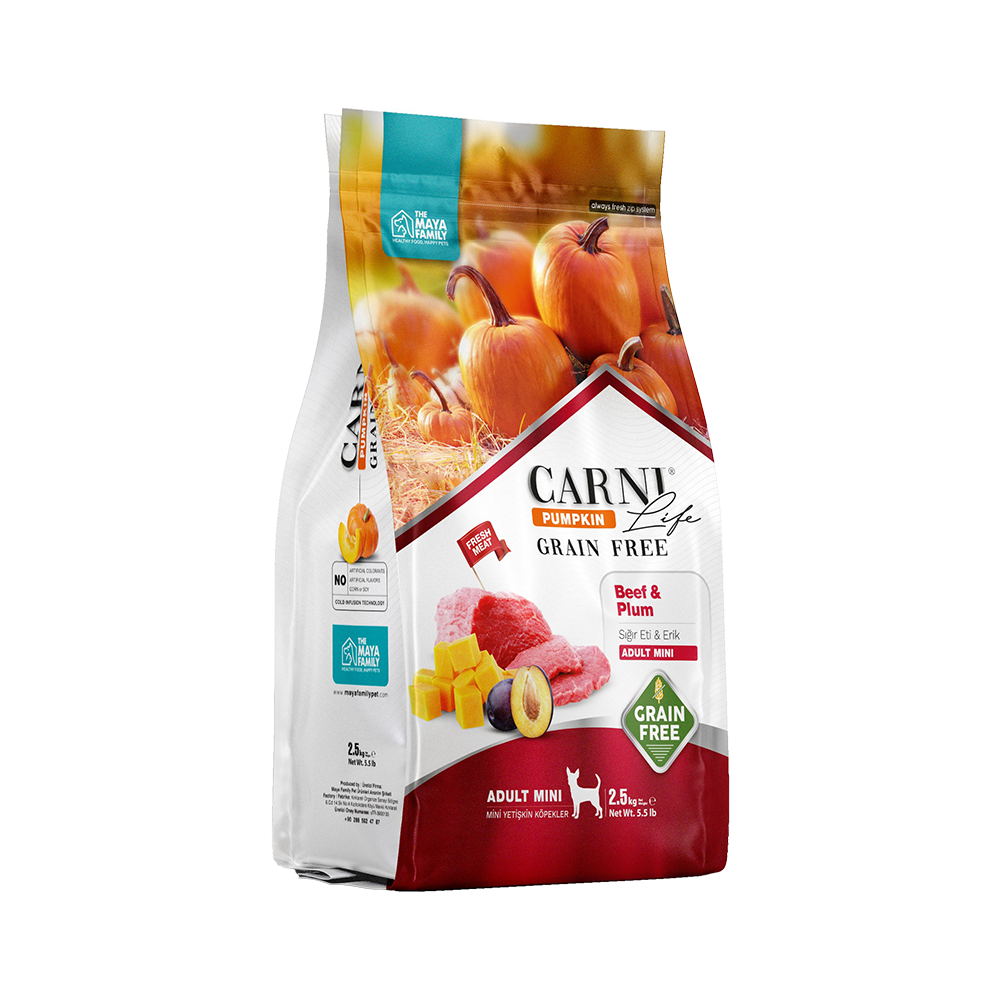 Carni Life Sığır Etli ve Erikli Yetişkin Köpek Maması (2,5 kg)