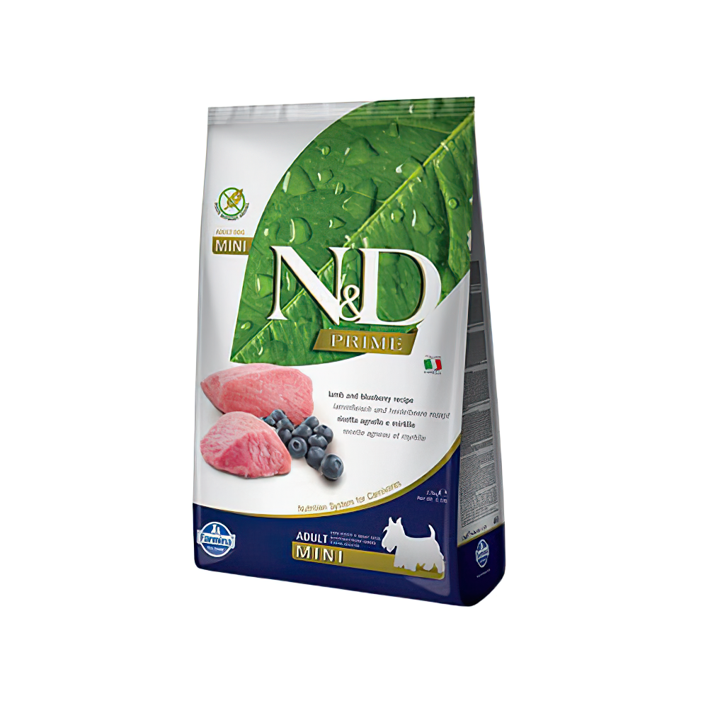 N&D Tahılsız, Kuzu Etli & Yaban Mersinli Küçük Irk Yetişkin Köpek Maması (2,5 kg)