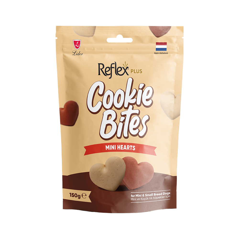 Reflex Plus Cookie Bites Mini Hearts Köpek Ödül Maması (150 g)
