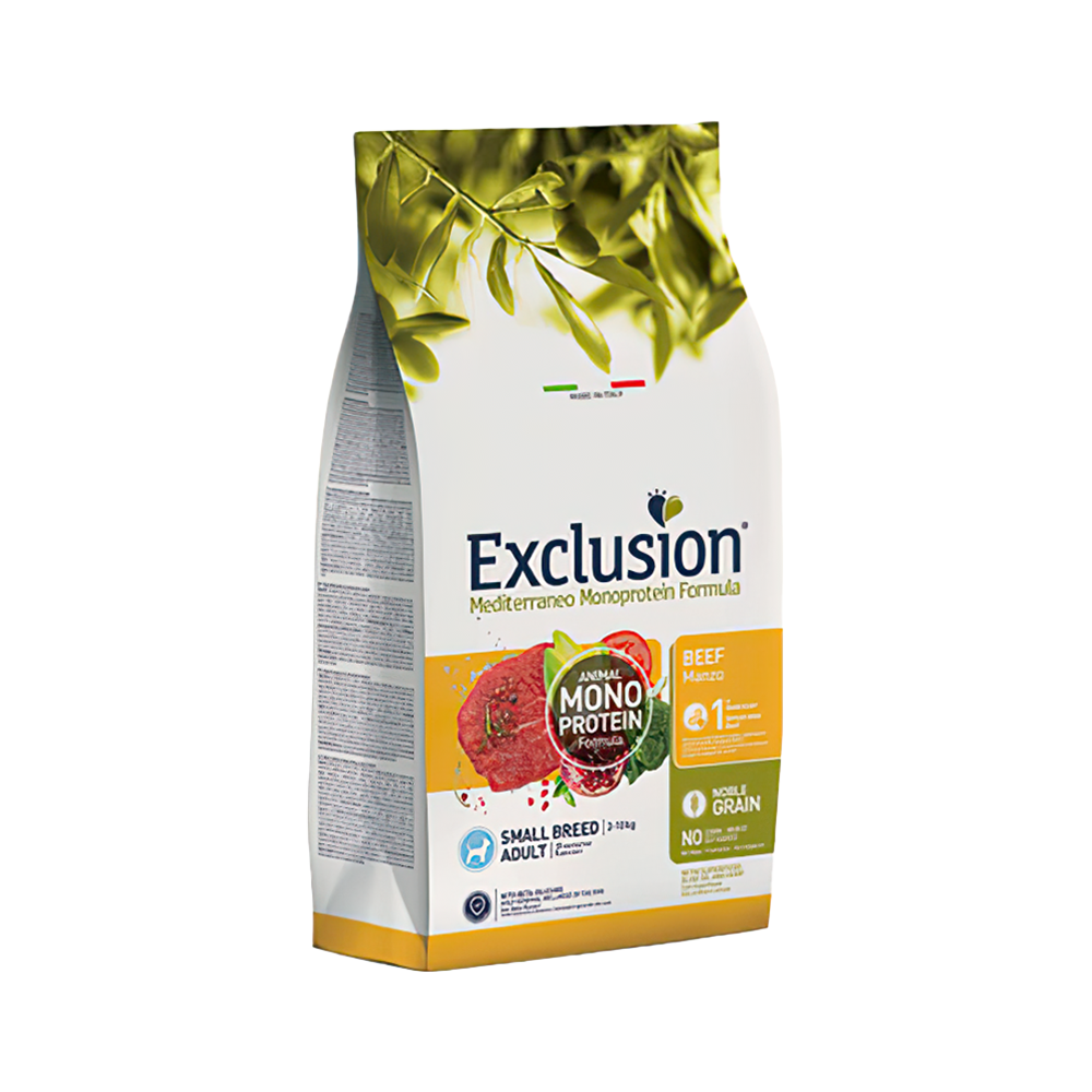 Exclusion Monoprotein Düşük Tahıllı, Sığır Etli & Narlı Küçük Irk Yetişkin Köpek Maması (2 kg)