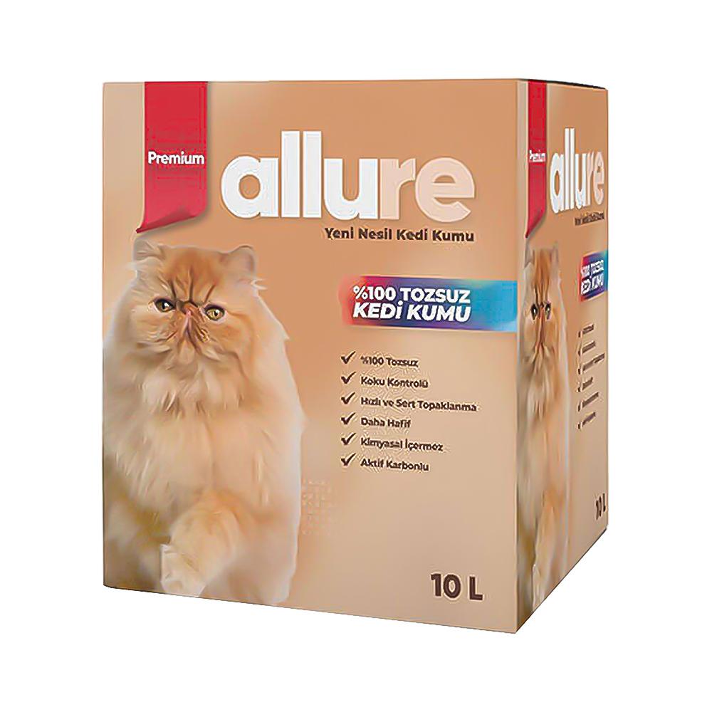 Allure Aktif Karbonlu Tozsuz Topaklanan Kedi Kumu (10 L)