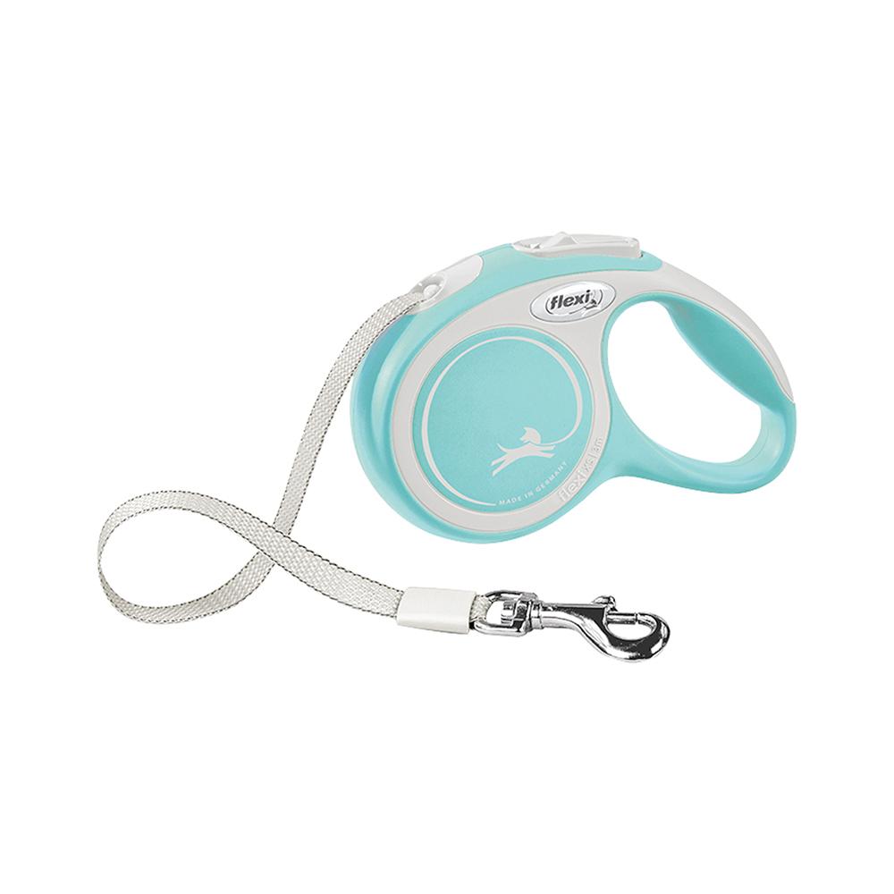 Flexi New Comfort Medium Açık Mavi Şerit Otomatik Gezdirme Tasması (5 m)