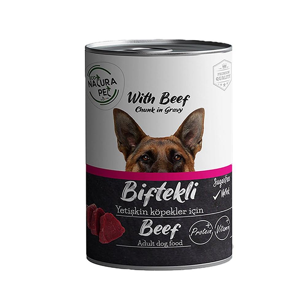 Eco Natura Pet Biftek Etli Yetişkin Köpek Konserve Maması (400 g)