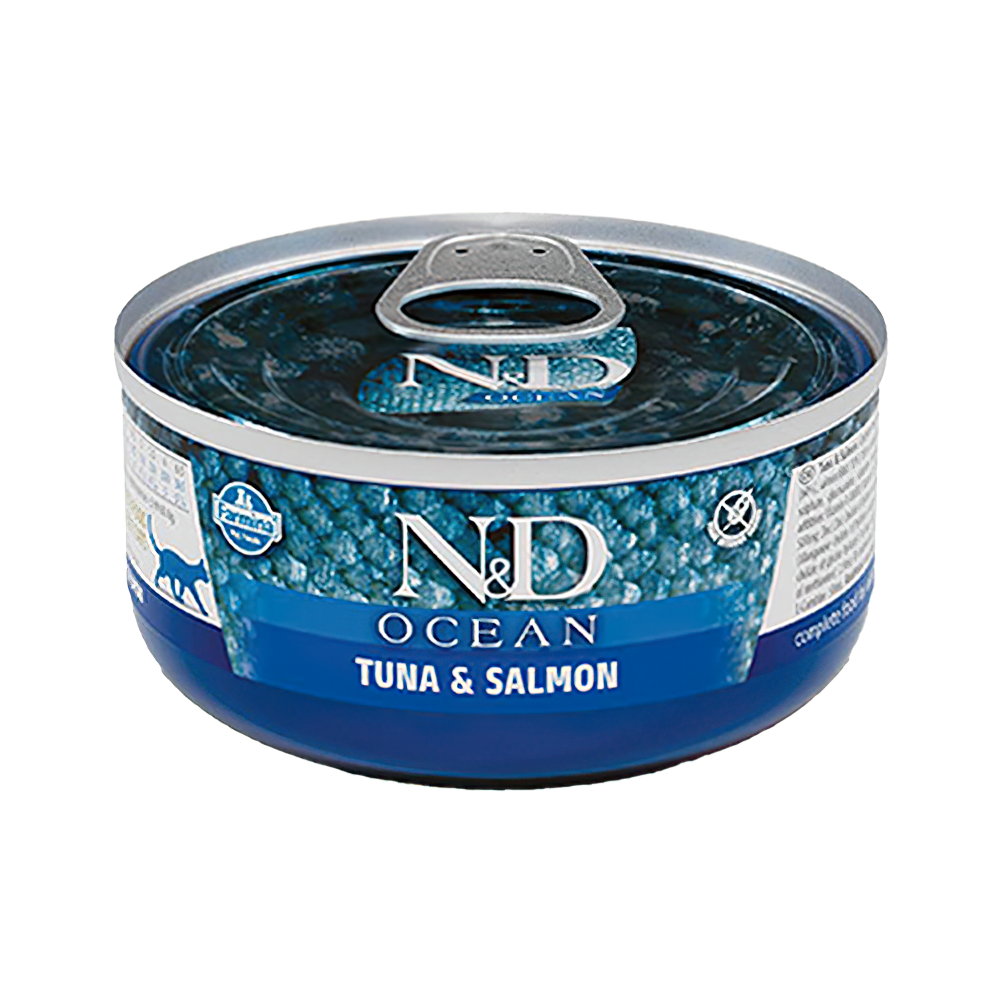 N&D Ocean Ton Balıklı ve Somonlu Kedi Konserve Maması (70 g)
