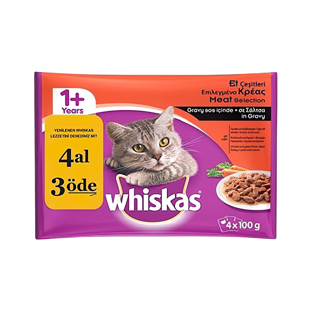 Whiskas Klasik Öğünler Pouch Mama (4 x 85 g)