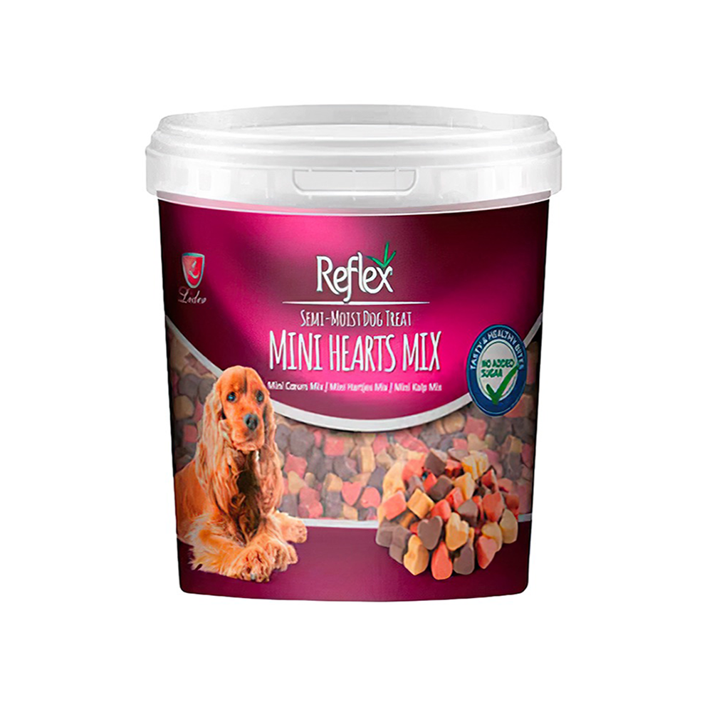 Reflex Karışık Renkli Mini Kalpli Yumuşak Köpek Ödül Maması (500 g)