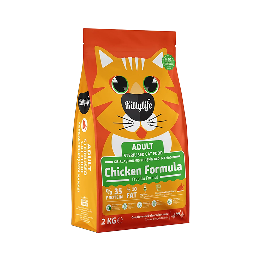 Kittylife Tavuk Etli Kısırlaştırılmış Kedi Maması (2 kg)