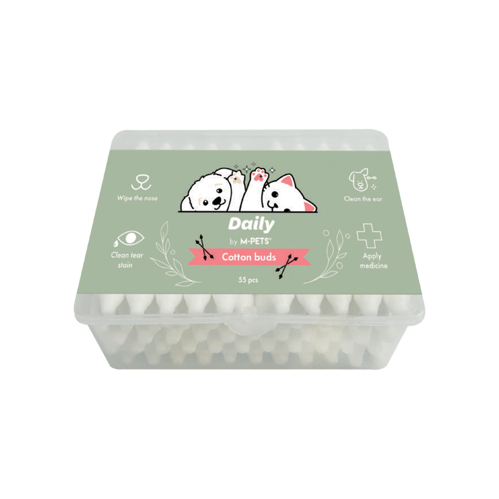 M-Pets Daily Kulak Burun Gözyaşı Temizlme Pamuğu (55'li)