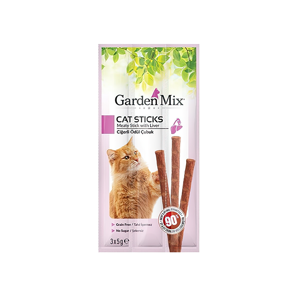 Garden Mix Ciğer Etli Kedi Ödül Çubuğu (3 x 5 g)