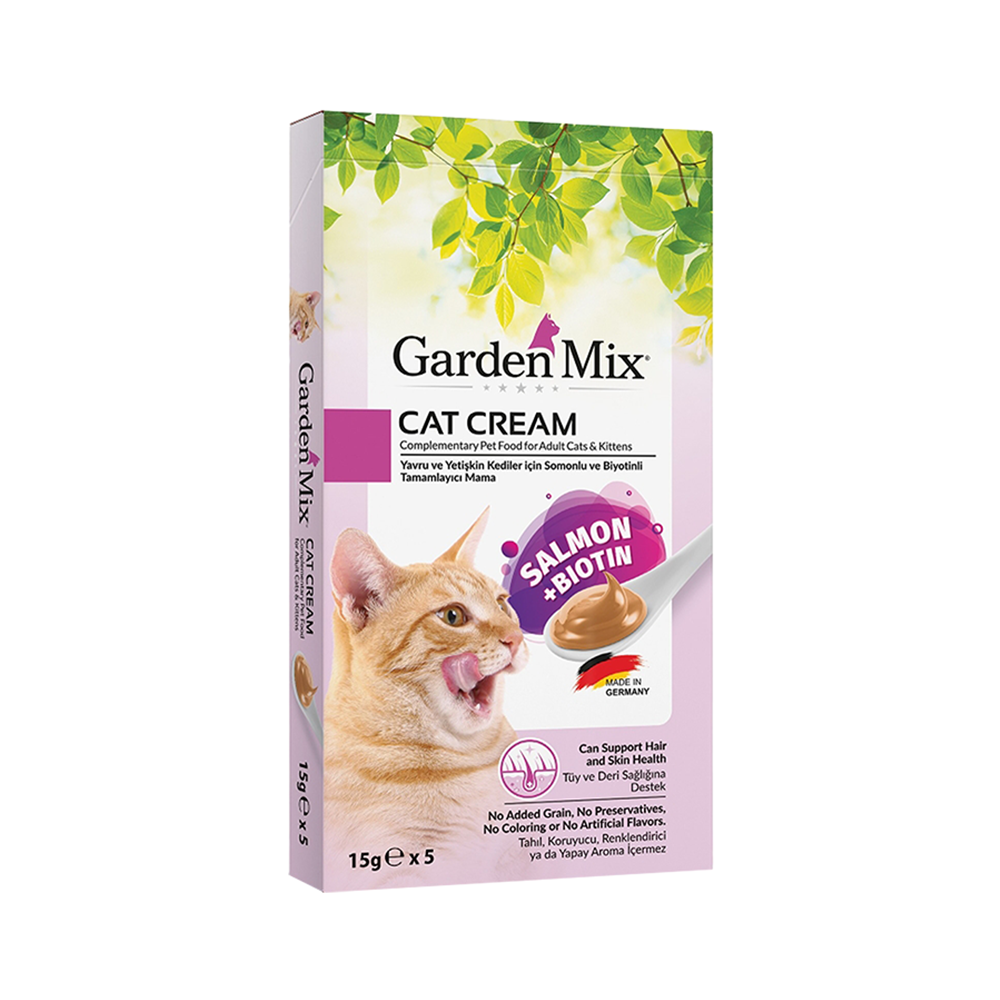 Gardenmix Kedi Ödül Kreması Somon + Biotin (5 x 15g)