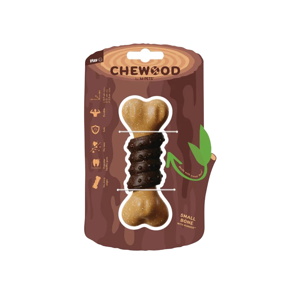 M-Pets Chewood Kauçuk Çiğnenebilir Kemik Köpek Oyuncağı (S)
