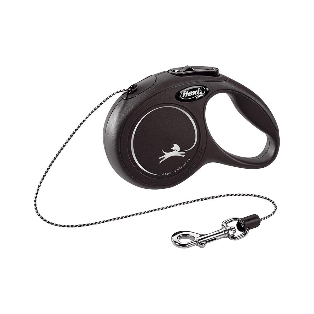 Flexi New Classic Otomatik İp Köpek Gezdirme Kayışı Siyah (3 m)