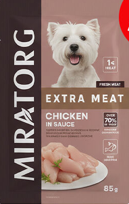 Miratorg Adult Mini Gravy Tavuk Etli Küçük Irk Köpek Yaş Maması 85 Gr